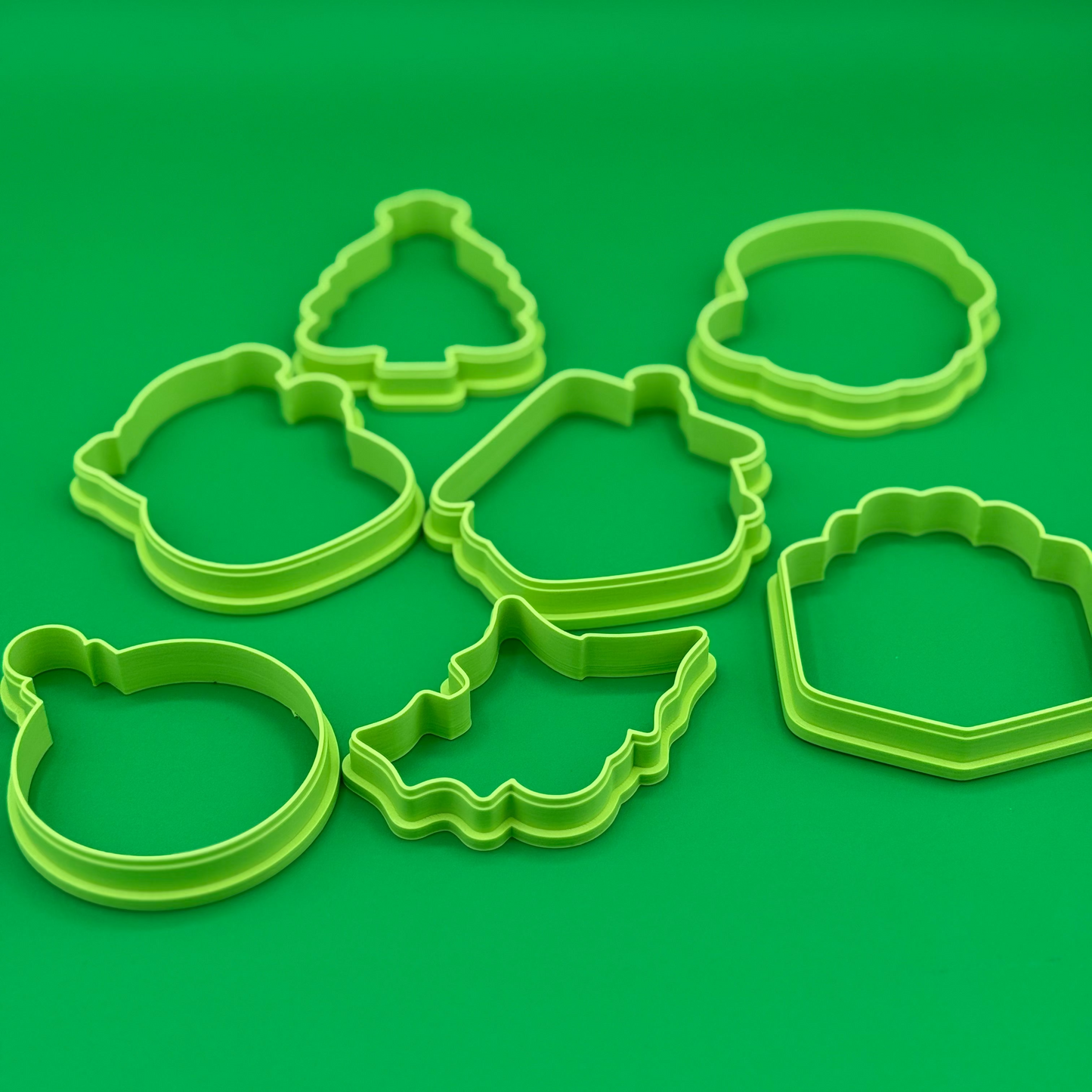 Holiday Cookie Cutter & Press Sensory Play Set – 3D Printed Tools for Play-Doh, Kinetic Sand & Sensory Fun!