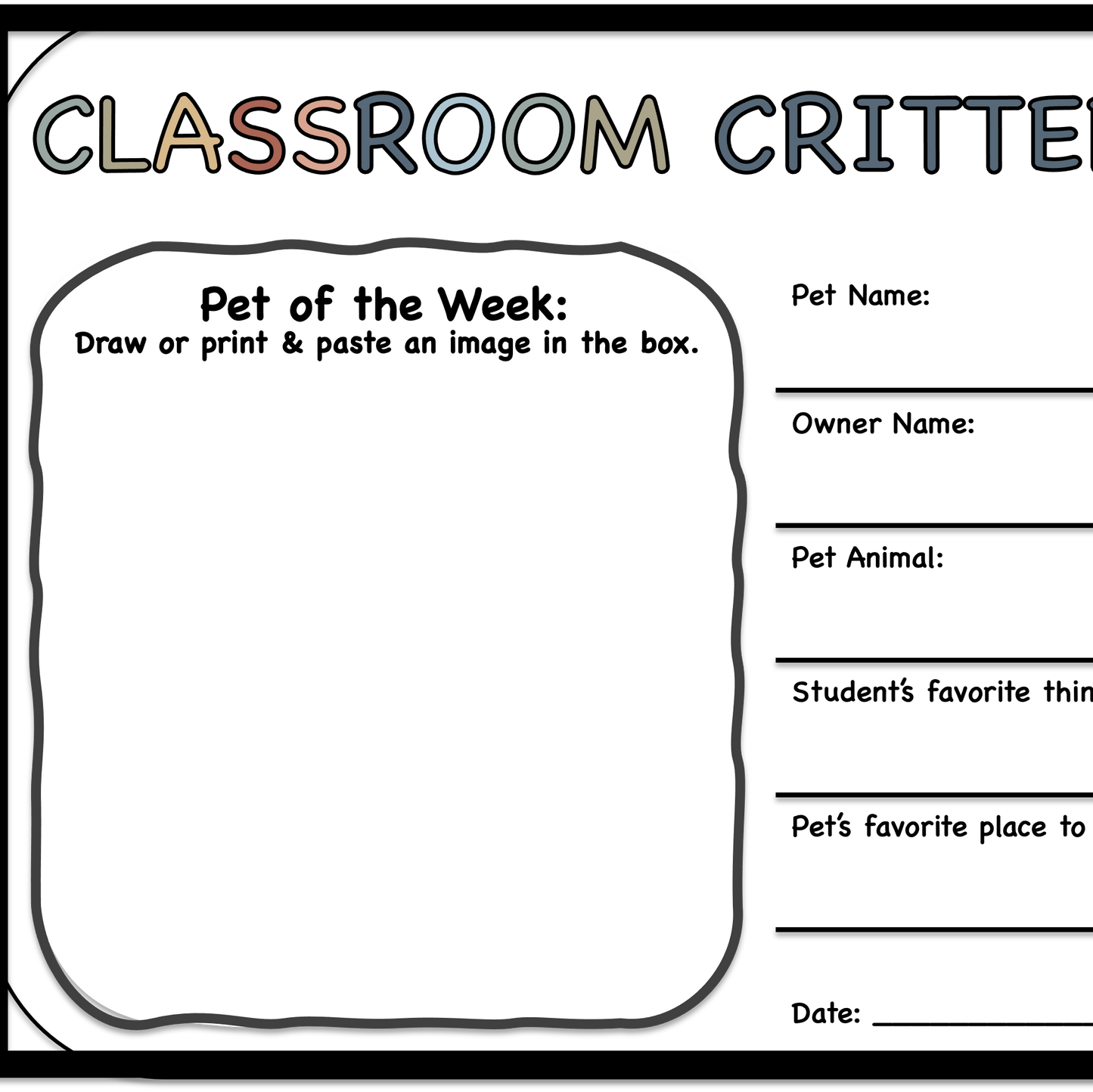 Desk Pet Classroom System – Printable Reward Kit (Digital Download)