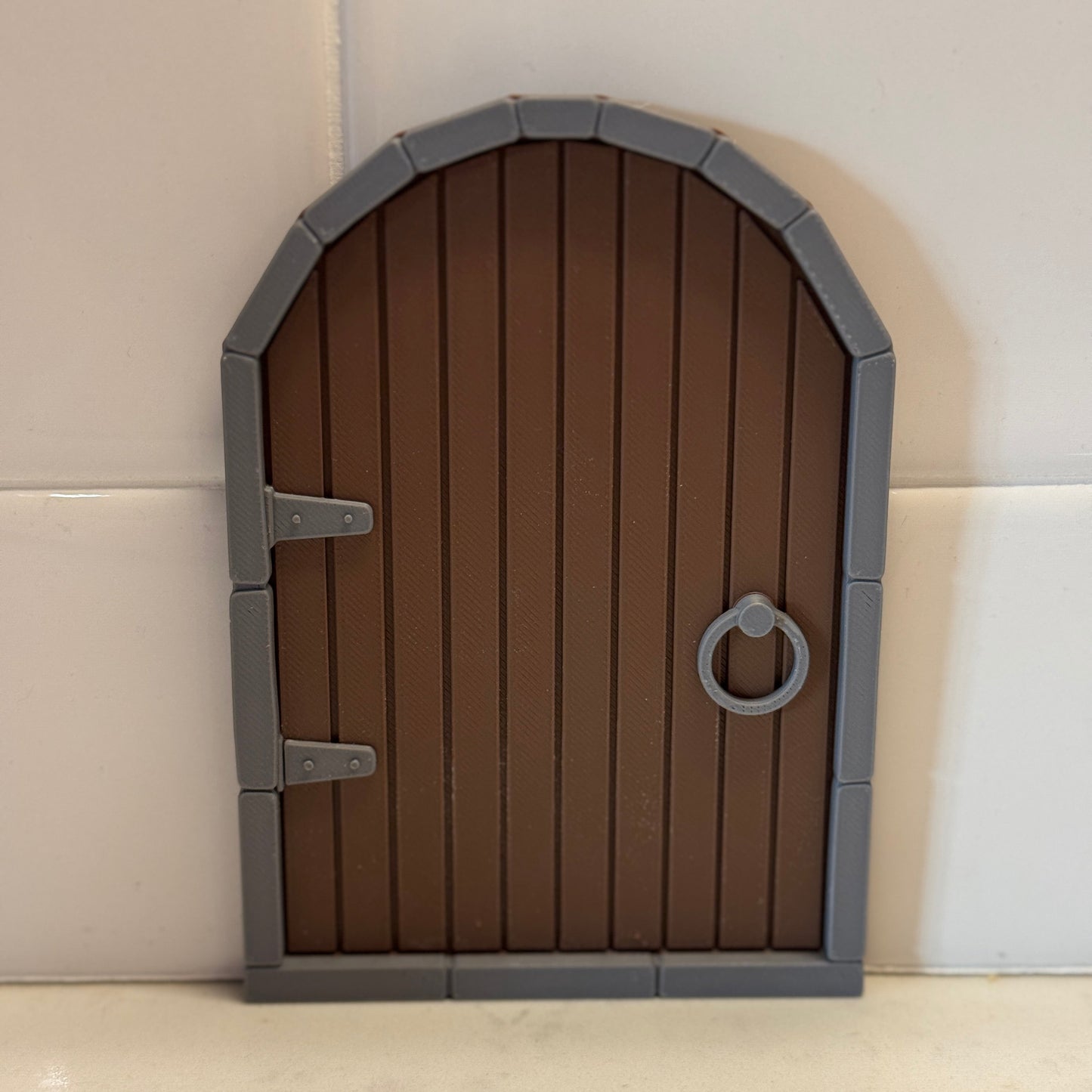 Counter top brown storybook door for holiday displays or pretend play setups