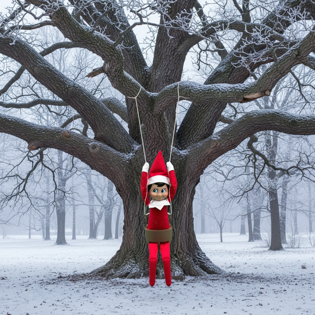 Mini Hanging Swing Seat – 3D Printed Accessory for Holiday Elves & Seasonal Displays
