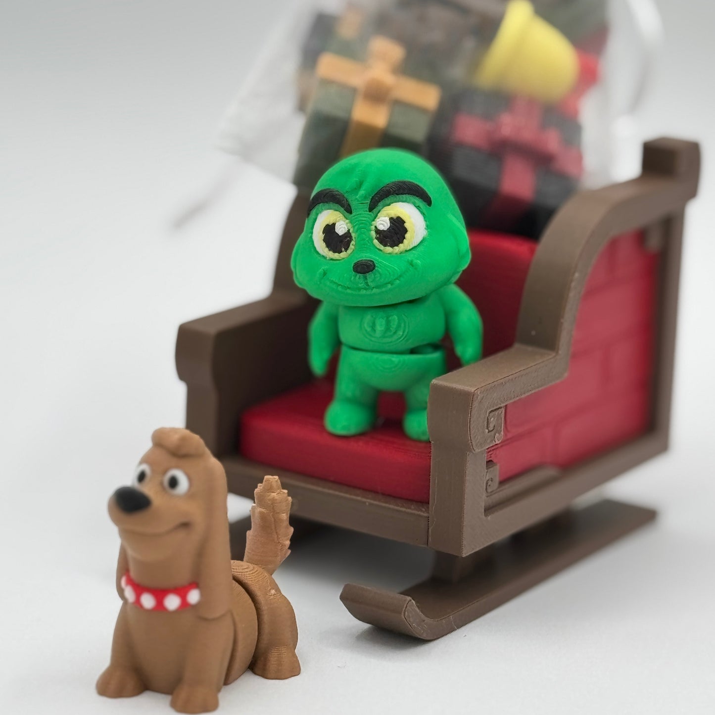 Bag of Gifts , Sleigh, Grinch, Dog
