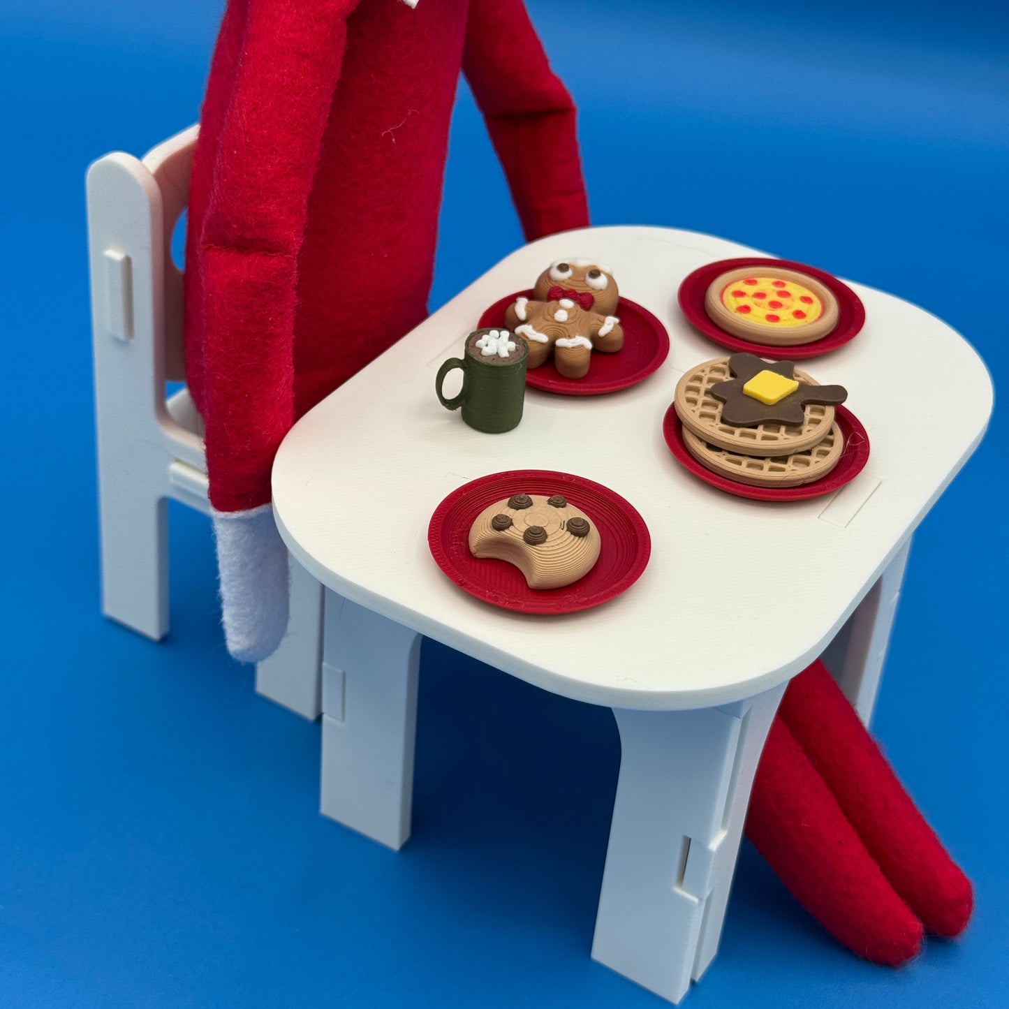 Mini Elf Food Set – Tiny 3D Printed Food Props for Elf Scenes, Dollhouses & Pretend Play
