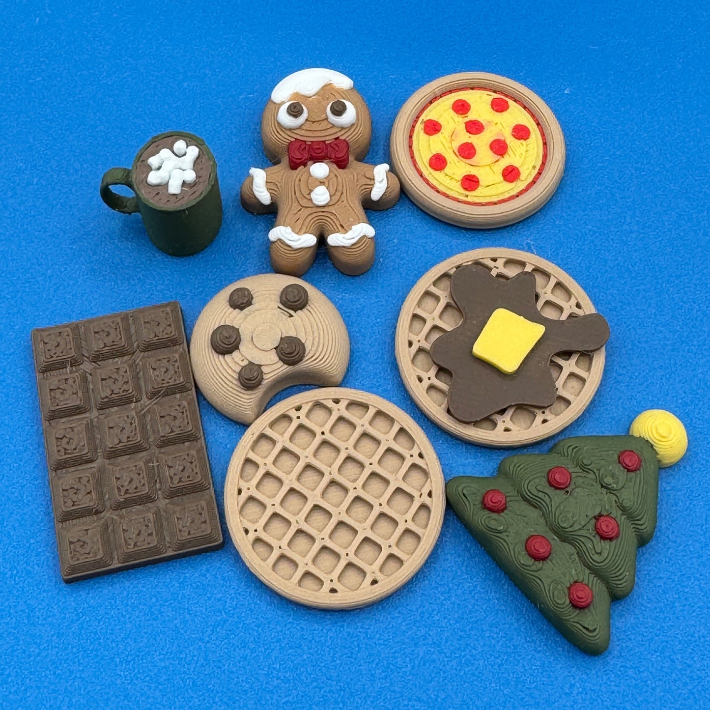 Mini Elf Food Set – Tiny 3D Printed Food Props for Elf Scenes, Dollhouses & Pretend Play