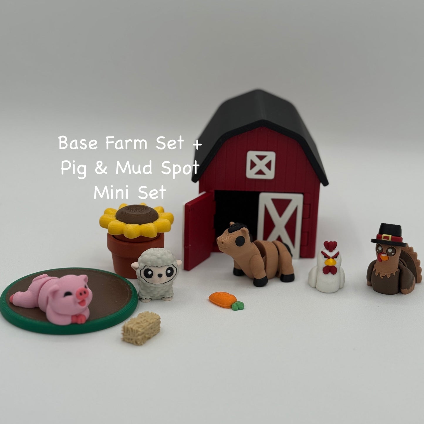 Base Farm Set + Pig in Mud