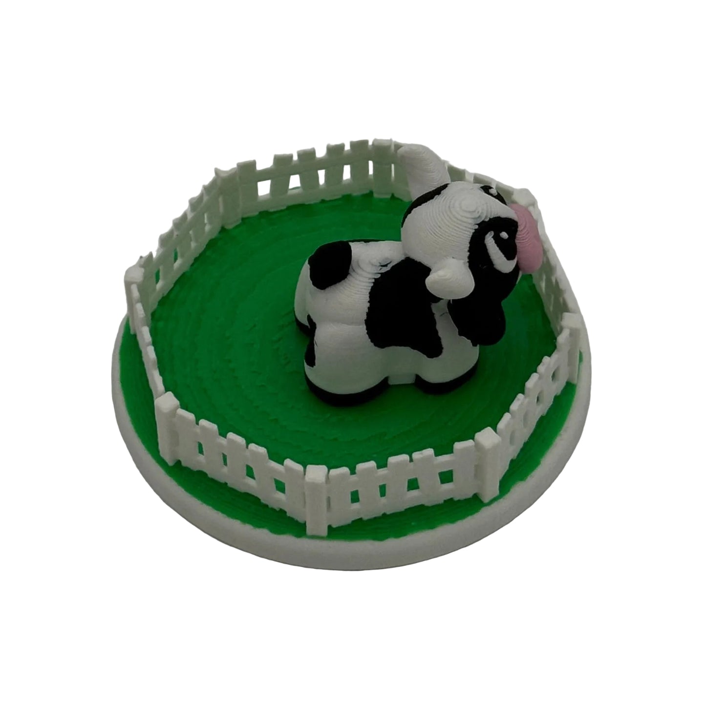 Miniature Cow and Pasture playset