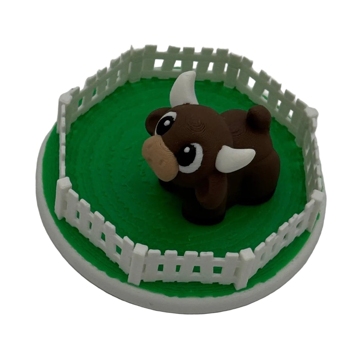 Cow and fenced pasture