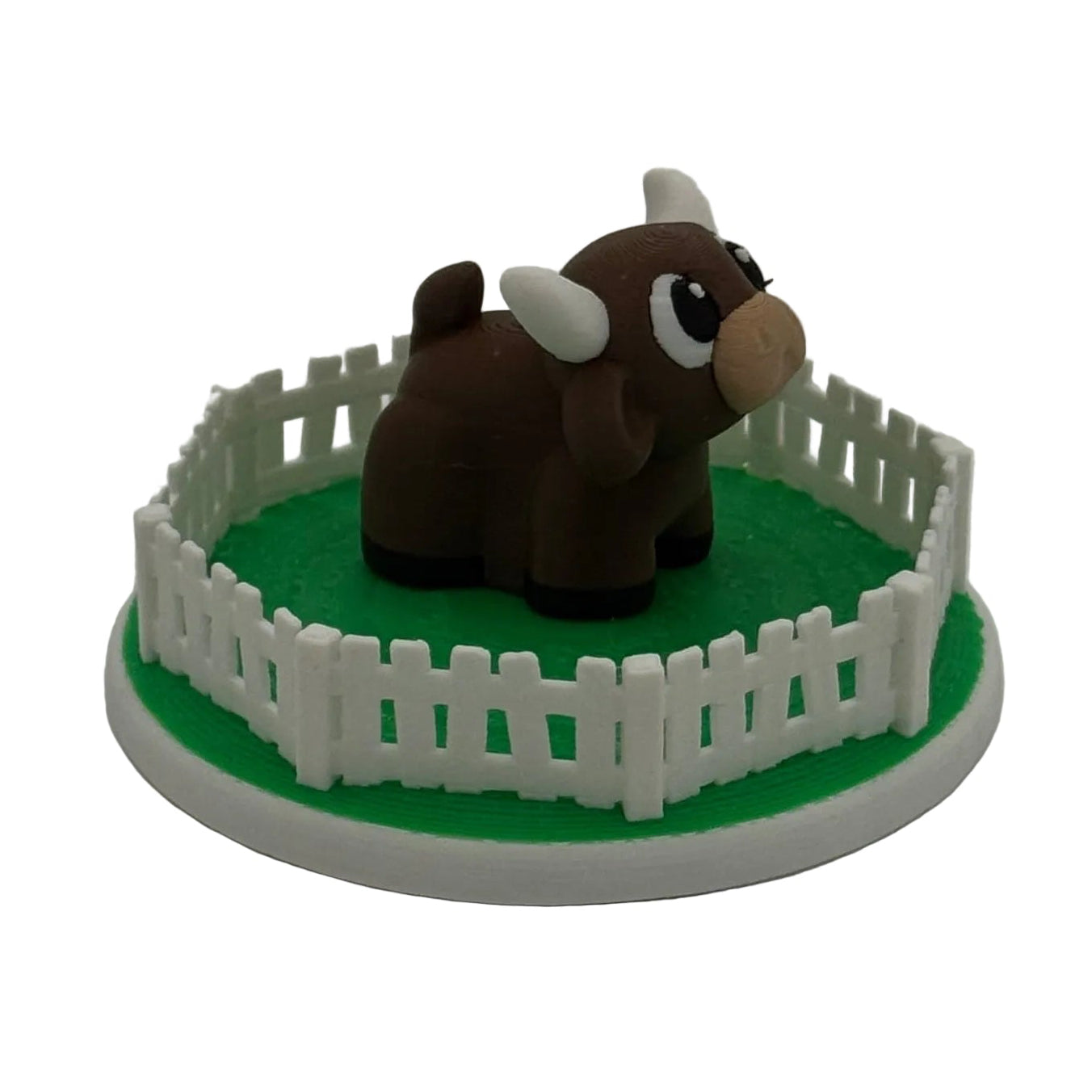Cow and Fenced pasture miniature 