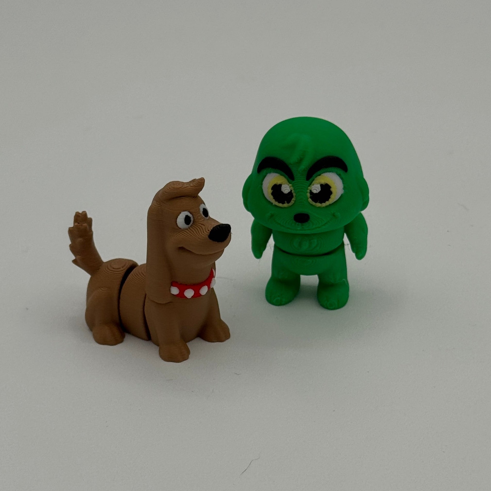 Grinch and Max flexi 3D printed mini
