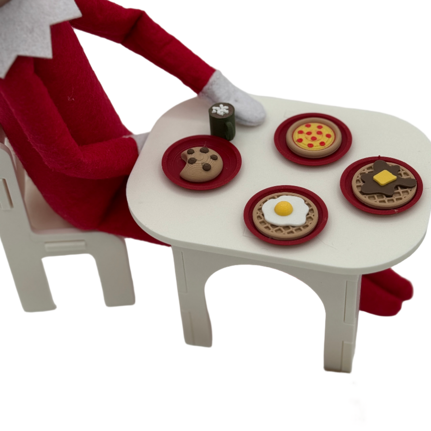 Mini Elf Food Set – Tiny 3D Printed Food Props for Elf Scenes, Dollhouses & Pretend Play