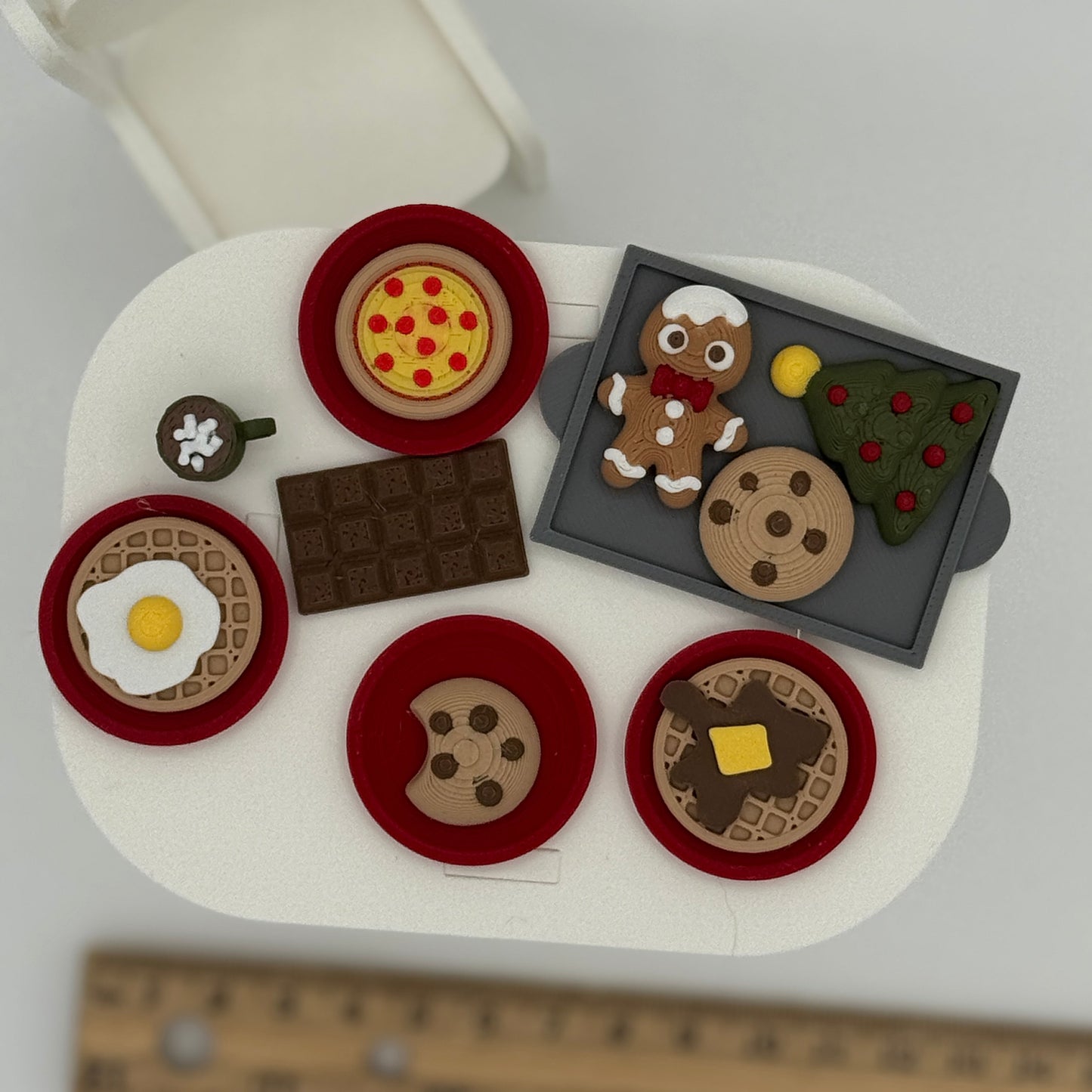 Mini Elf Food Set – Tiny 3D Printed Food Props for Elf Scenes, Dollhouses & Pretend Play
