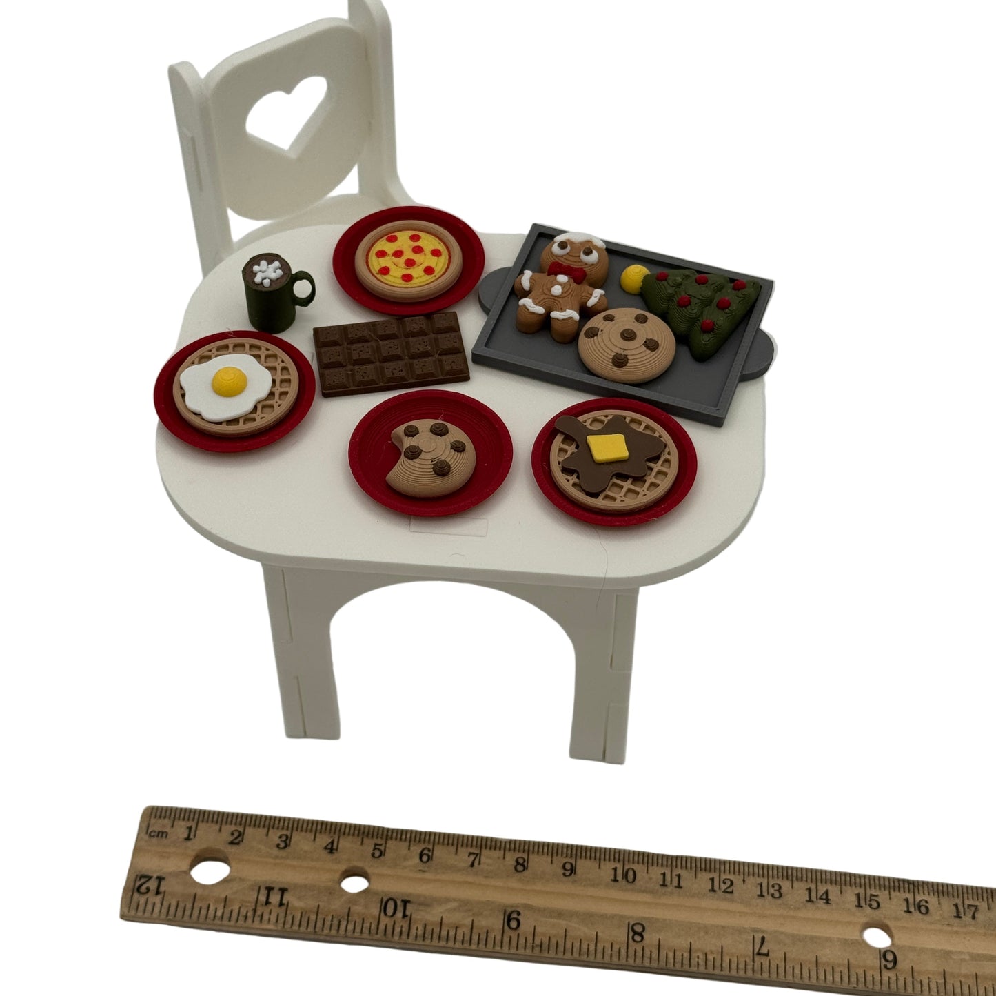 Mini Elf Food Set – Tiny 3D Printed Food Props for Elf Scenes, Dollhouses & Pretend Play