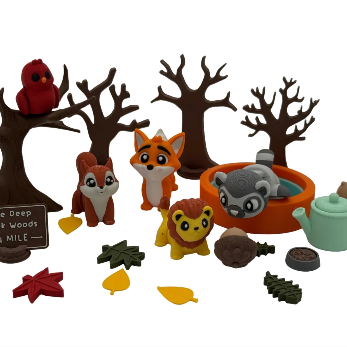 3D printed lemur and animal characters designed for story retell and language development play
