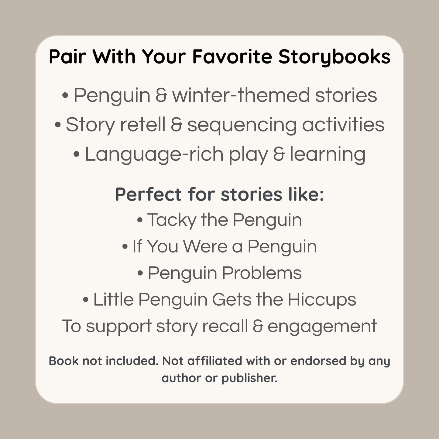 Penguin igloo play set paired with winter storybook activities for language and storytelling