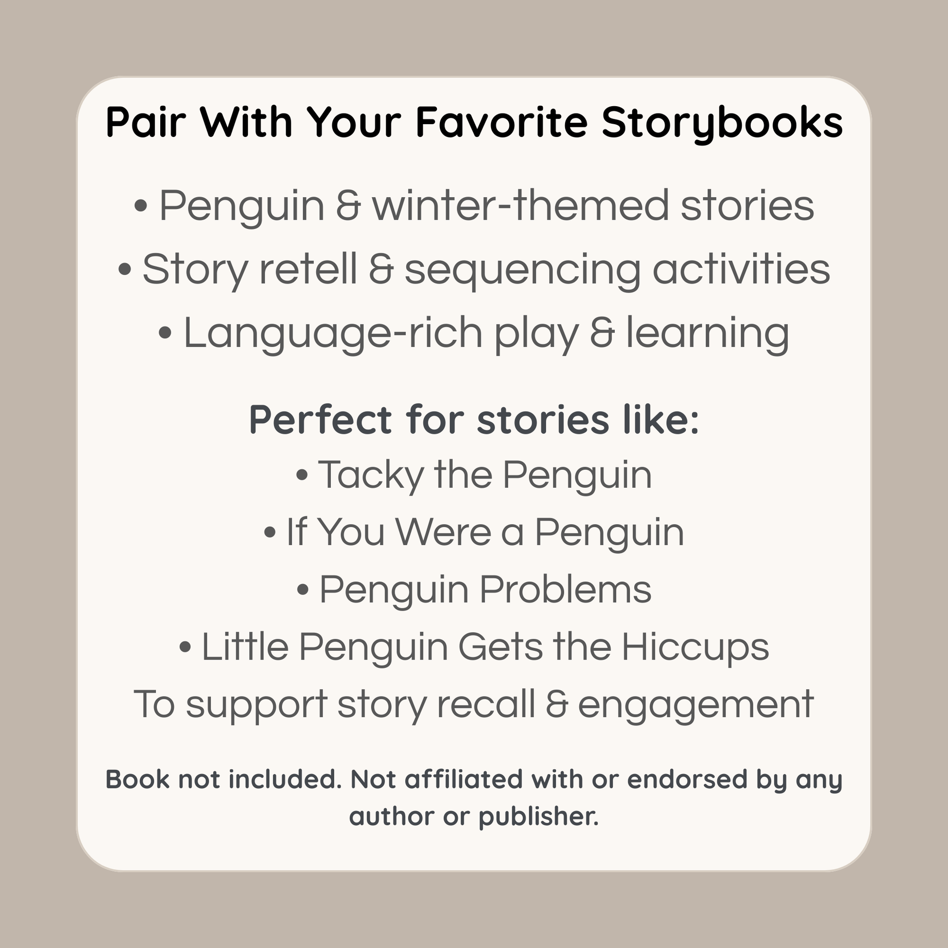Penguin igloo play set paired with winter storybook activities for language and storytelling