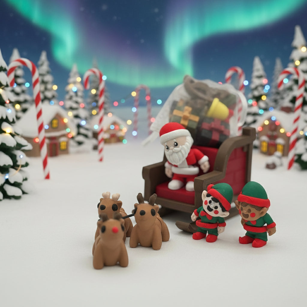 Santa B with Sleigh and add on display