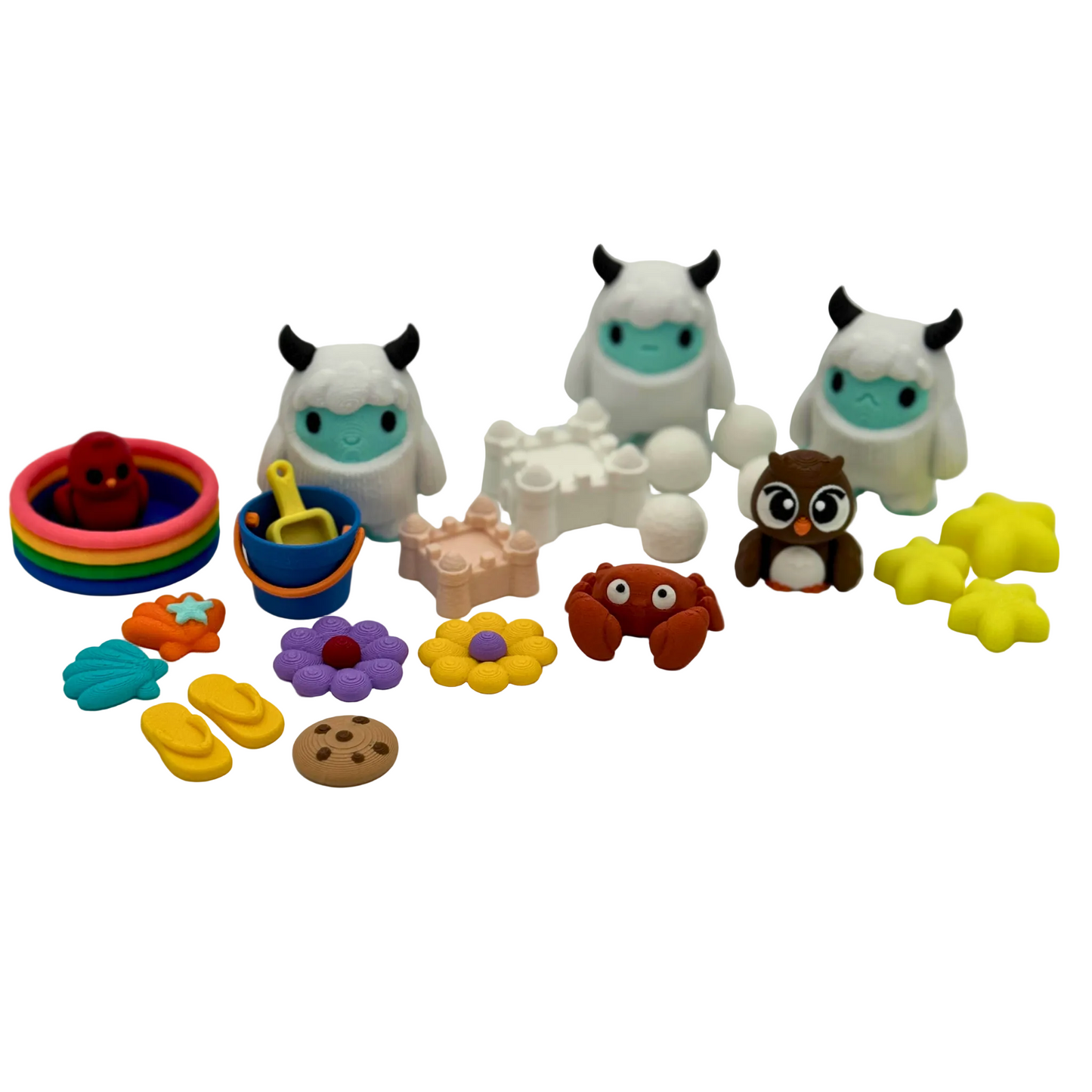 Yeti sensory play set used for storytelling and learning through play