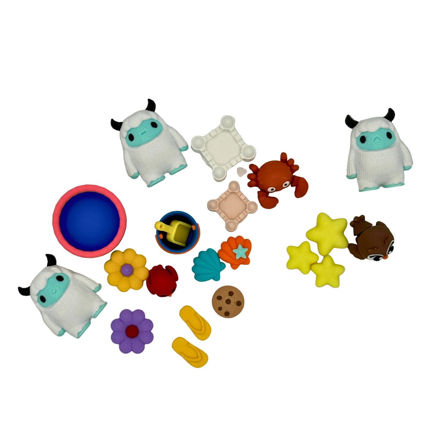 Yeti storybook collection with sensory play miniatures for guided imaginative play