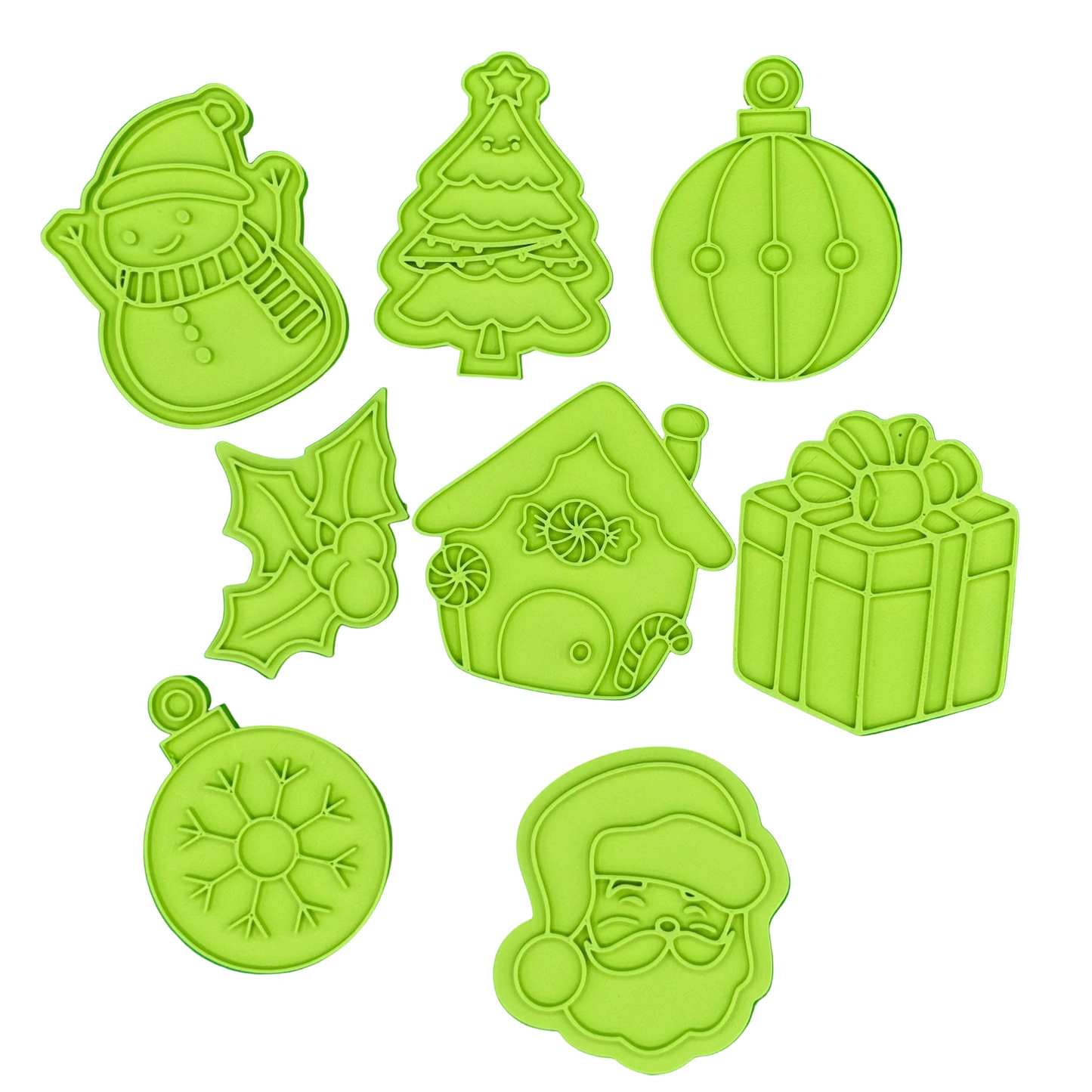 Christmas play dough presses – raised holiday designs