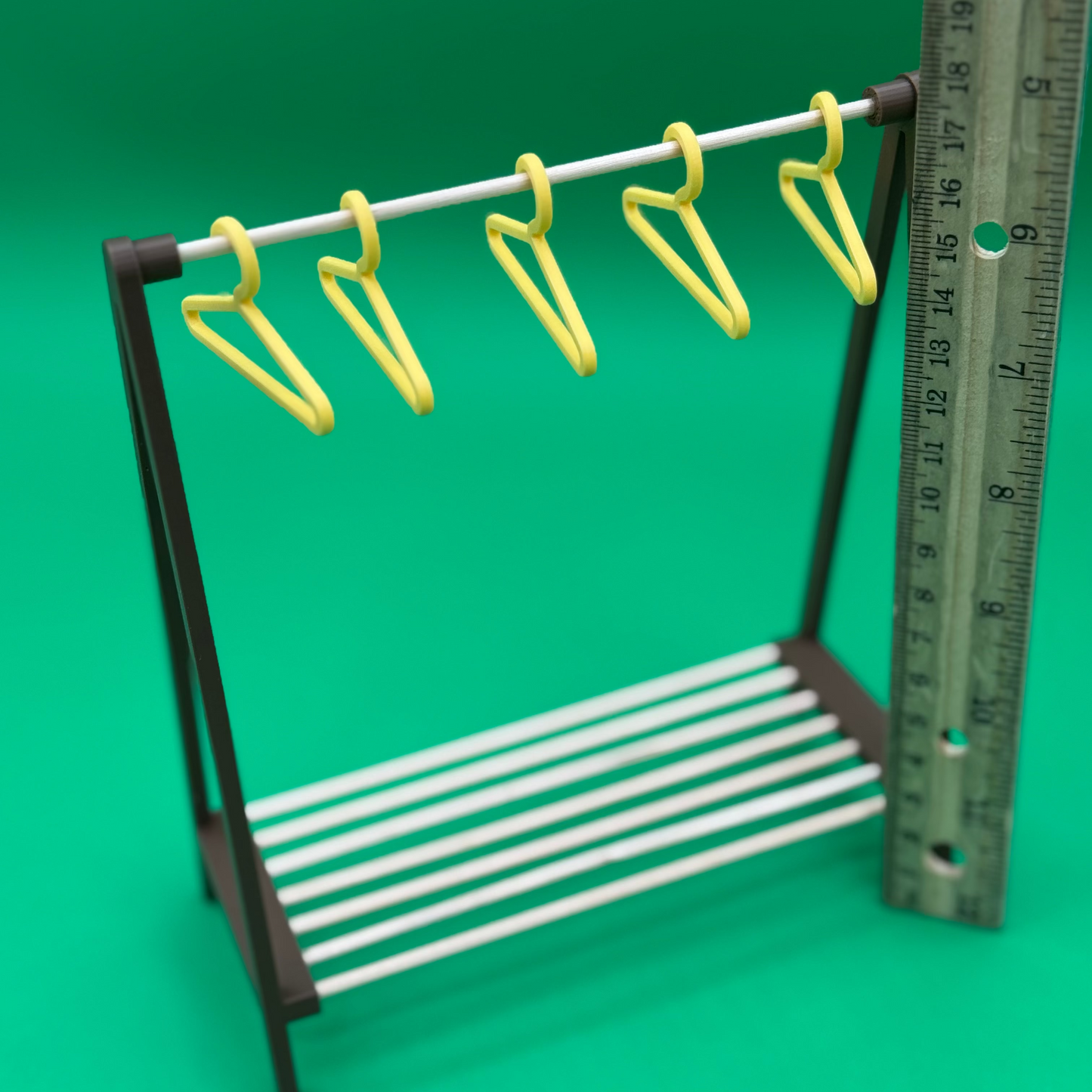Elf Wardrobe Set – Mini Clothes Rack with Hangers & Add-On Suitcase