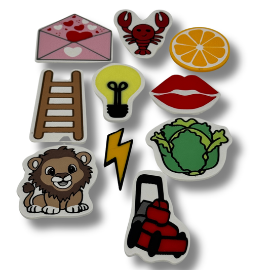 Letter L sound mini objects for speech therapy and phonics activities
