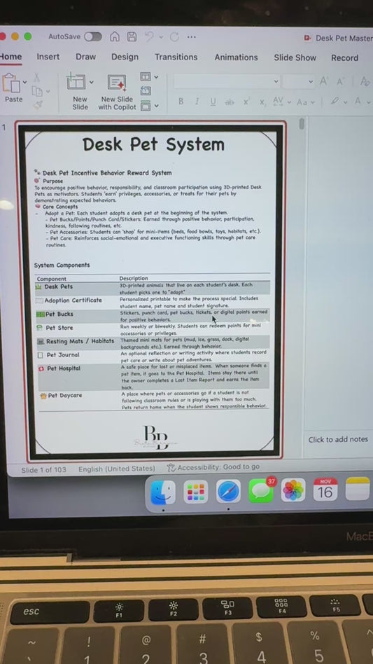 Desk Pet Classroom System – Printable Reward Kit (Digital Download)